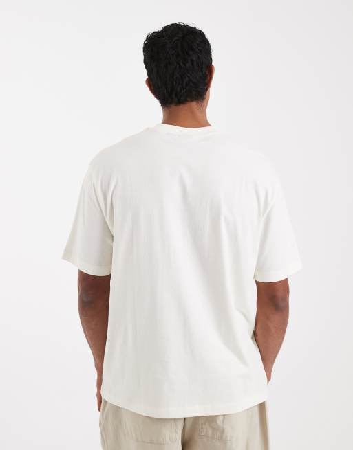 ASOS DESIGN relaxed t-shirt with abstract floral graphic in cream, 3 of 5