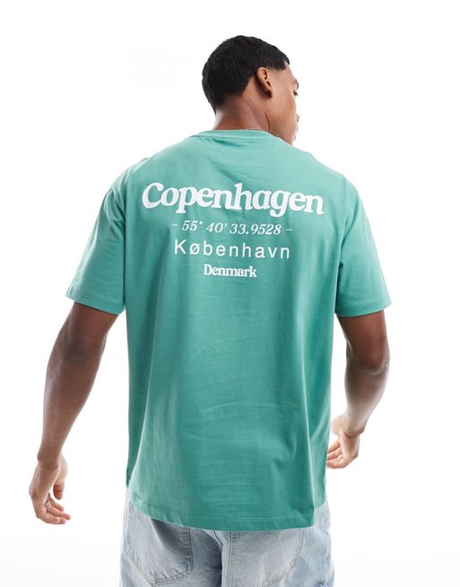 FhyzicsShops DESIGN relaxed t-shirt with back print in green