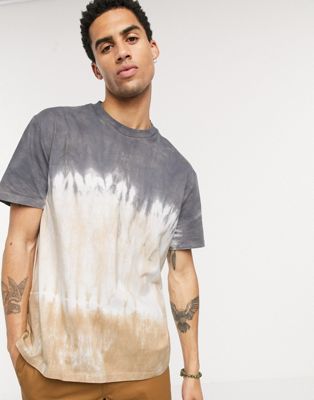ASOS DESIGN relaxed t-shirt with beige tonal dip dye wash | ASOS