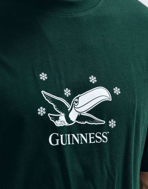 ASOS DESIGN relaxed t-shirt with Christmas Guinness print in Green, 5 of 5