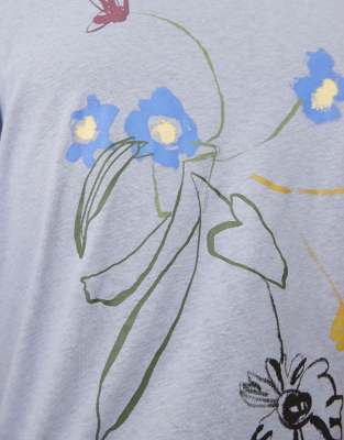 Asos Design Relaxed T-shirt With Copenhagen Graphic In Blue