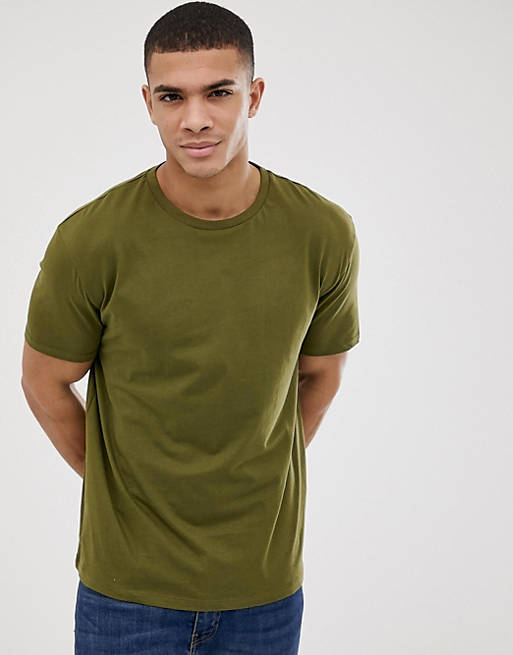 ASOS DESIGN relaxed t-shirt with crew neck in green | ASOS
