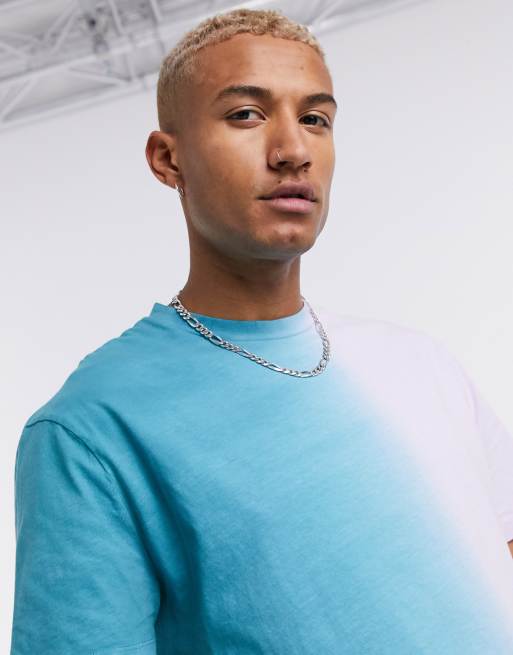 ASOS DESIGN relaxed t-shirt with dip dye in lilac