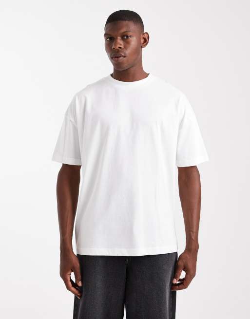 ASOS DESIGN relaxed t-shirt with dropped shoulder and street graphic in white, 3 of 5