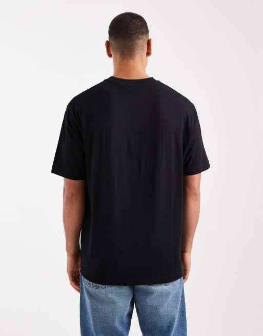 ASOS DESIGN relaxed t-shirt with floral chest graphic in black, 3 of 5