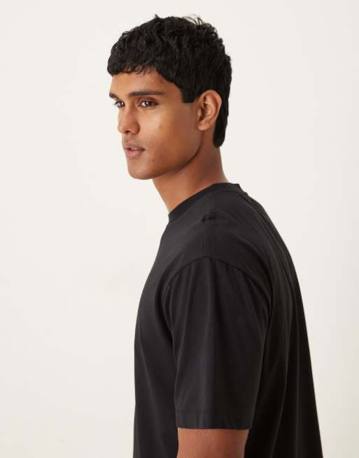 ASOS DESIGN relaxed t-shirt with floral chest print in black , 4 of 5