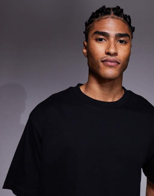 ASOS DESIGN relaxed T-shirt with floral graphic in black