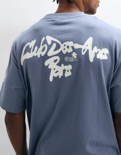 ASOS DESIGN relaxed t-shirt with graffiti graphic in blue, 5 of 5