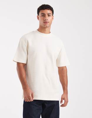 Asos Design Relaxed T-shirt With High Neck In White