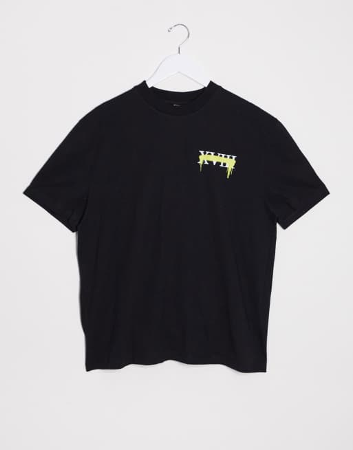 ASOS DESIGN relaxed t-shirt with historical and spray paint print in black, 4 of 4