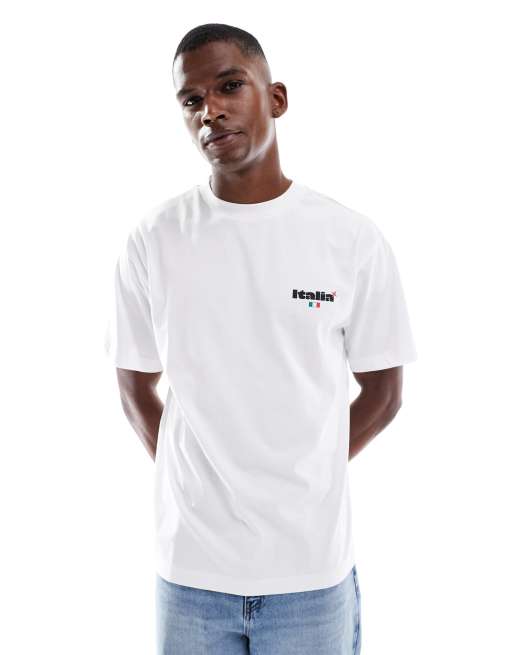ASOS DESIGN relaxed t-shirt with Italia back graphic in white , 5 of 5
