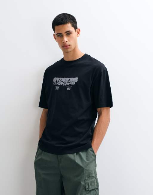 ASOS DESIGN relaxed t-shirt with mountain graphic in black, 2 of 5