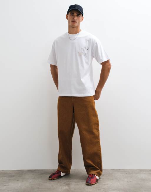 ASOS DESIGN relaxed t-shirt with Pokemon Eeve in white, 3 of 5