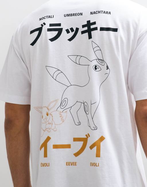 ASOS DESIGN relaxed t-shirt with Pokemon Eeve in white, 4 of 5