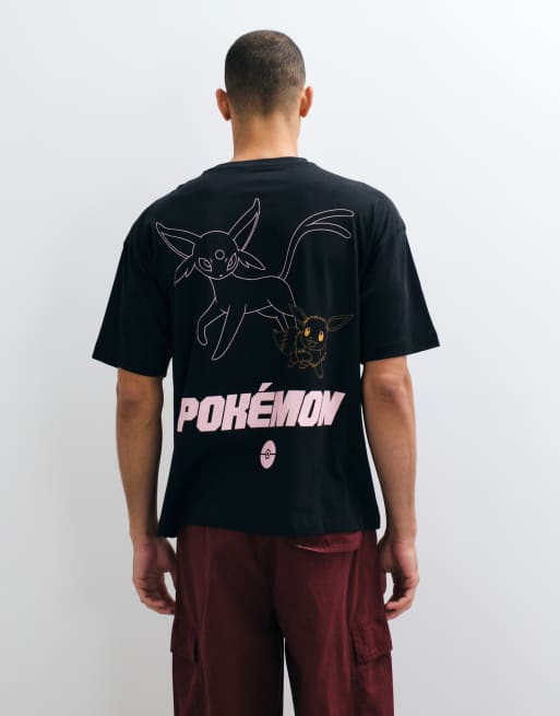 ASOS DESIGN relaxed t-shirt with Pokemon Eevee print in Black, 4 of 5