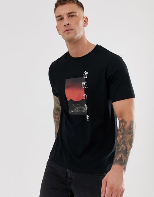 ASOS DESIGN relaxed t-shirt with scene print and embroidered text | ASOS