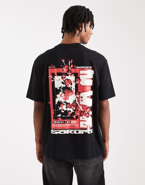ASOS DESIGN relaxed t-shirt with souvenir graphic in black - view 1