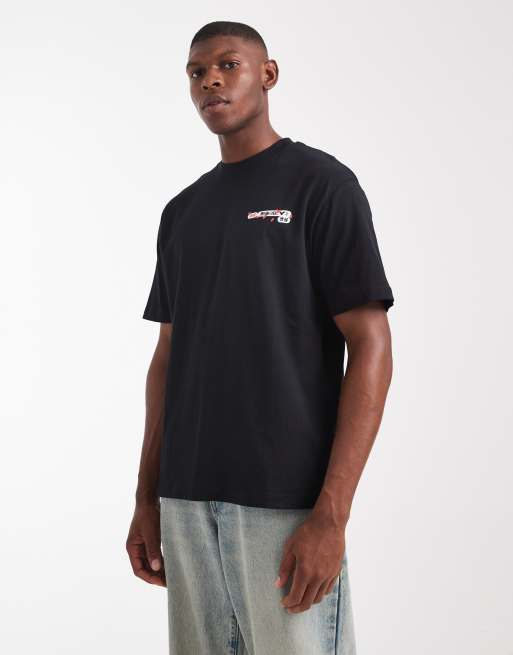ASOS DESIGN relaxed T-shirt with souvenir graphic in black, 3 of 5