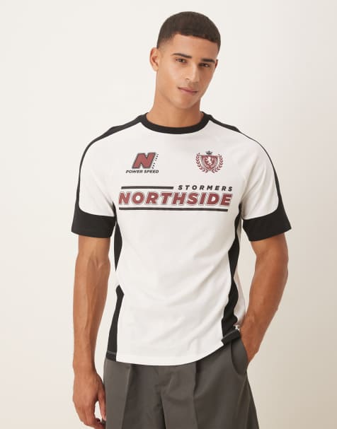 ASOS DESIGN relaxed T-shirt with sports graphic in white - view 1
