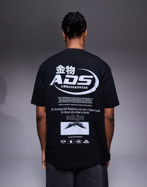 ASOS DESIGN relaxed t-shirt with street graphic in black - view 1