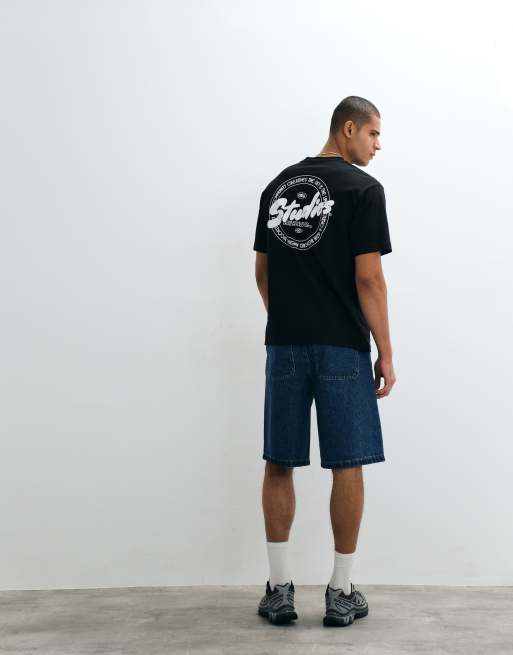 ASOS DESIGN relaxed t-shirt with studios bubble text graphic in black, 5 of 5