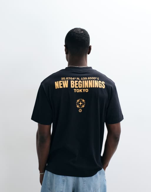 ASOS DESIGN relaxed t-shirt with text graphic in black, 4 of 5