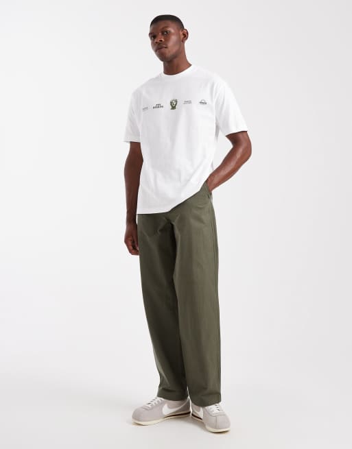 ASOS DESIGN relaxed t-shirt with text graphic in white, 2 of 5
