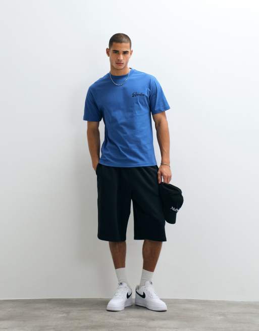 ASOS DESIGN relaxed t-shirt with tiger graphic in blue, 4 of 5