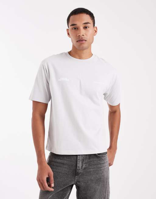 ASOS DESIGN relaxed T-shirt with Tokyo graphic in light gray, 3 of 5