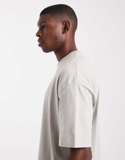 ASOS DESIGN relaxed t-shirt with street graphic in beige, 4 of 5