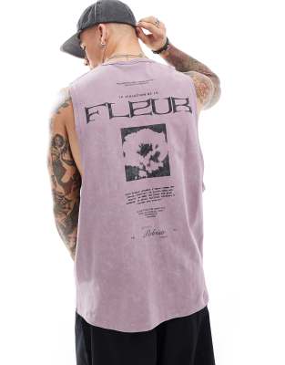 ASOS DESIGN ASOS DESIGN relaxed tank in heavyweight 220gsm washed pink