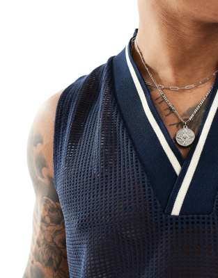 Asos Design Relaxed T-shirt In Navy