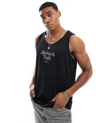 Shop Asos Design Relaxed Tank Top In Black