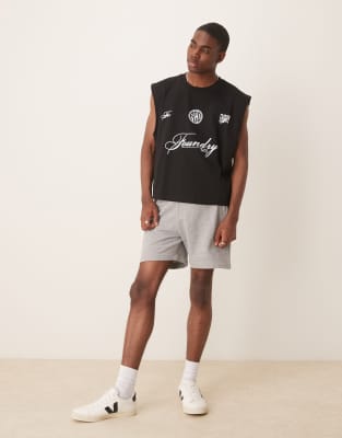 Asos Design Relaxed Tank Top With Back Print