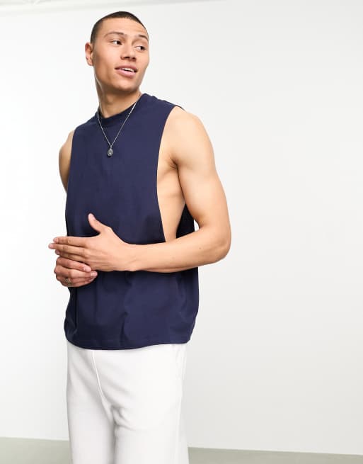 Miami Mens Drop Armhole Tank, Tencel Tank Top