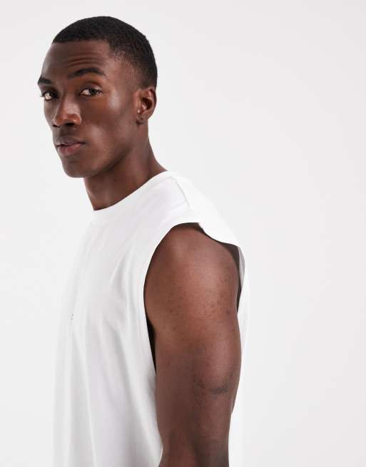 ASOS DESIGN relaxed tank with celestial graphic in white, 4 of 5