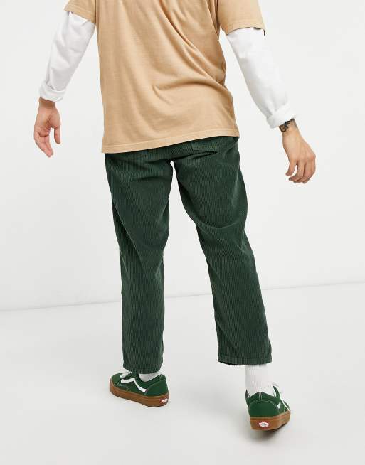 Mens dark best sale green corduroy pants