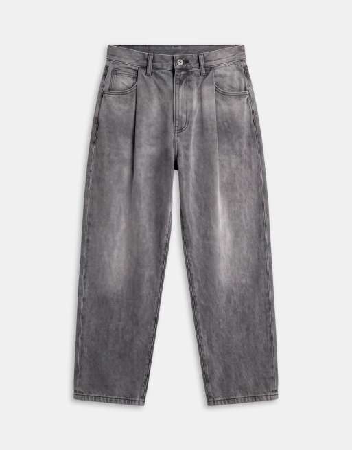 ASOS DESIGN relaxed tapered jeans in gray wash, 6 of 9