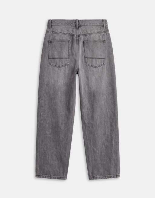 ASOS DESIGN relaxed tapered jeans in gray wash, 7 of 9