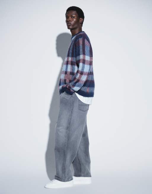 ASOS DESIGN relaxed tapered jeans in grey wash, 3 of 9