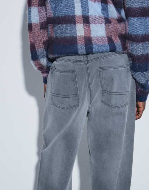 ASOS DESIGN relaxed tapered jeans in grey wash, 5 of 9