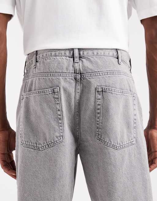 ASOS DESIGN relaxed tapered jeans in light grey wash (part of a set), 4 of 5