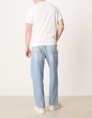Asos Design Relaxed Tapered Jeans In Blue