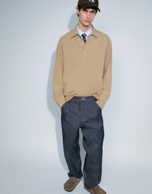 Asos Design Relaxed Tapered Jeans In Blue