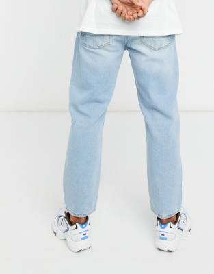 light blue stone washed jeans