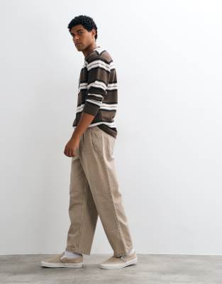 Asos Design Relaxed Tapered Jeans In Neutral