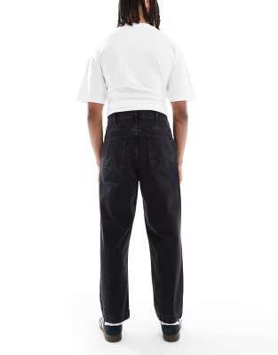 Asos Design Relaxed Tapered Jeans In Black