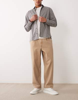 Asos Design Relaxed Tapered Jeans In Purple