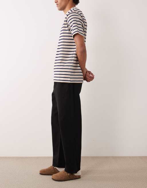ASOS DESIGN relaxed tapered pants in black, 3 of 5