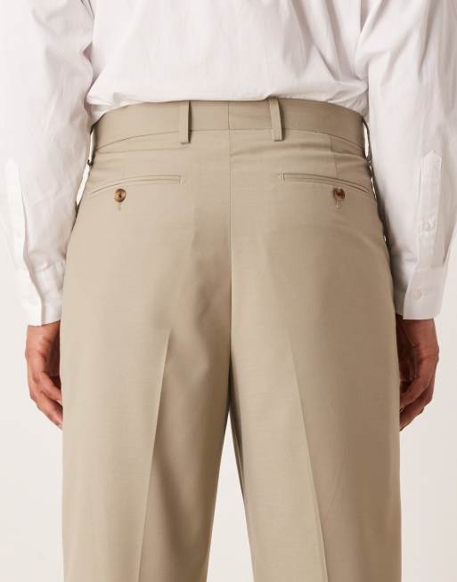 ASOS DESIGN relaxed tapered suit pants in sage green, 4 of 5